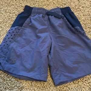 Under Armour Blue Shorts Youth Medium